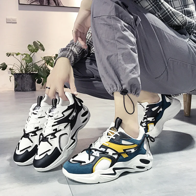 

2019 New Style Spring Summer Large Size MEN'S SHOES Korean-style Trend Sports Footwear Youth Skate Shoes Versatile Travel Trendy
