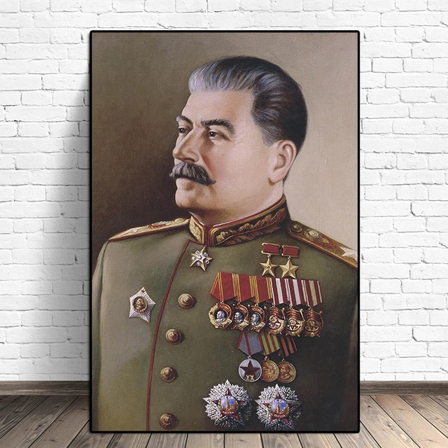 HD Print Joseph Stalin Portrait Wall Art Canvas Painting Posters Prints Wall Pictures for Living Room Home Decor Artwork Cuadros 1