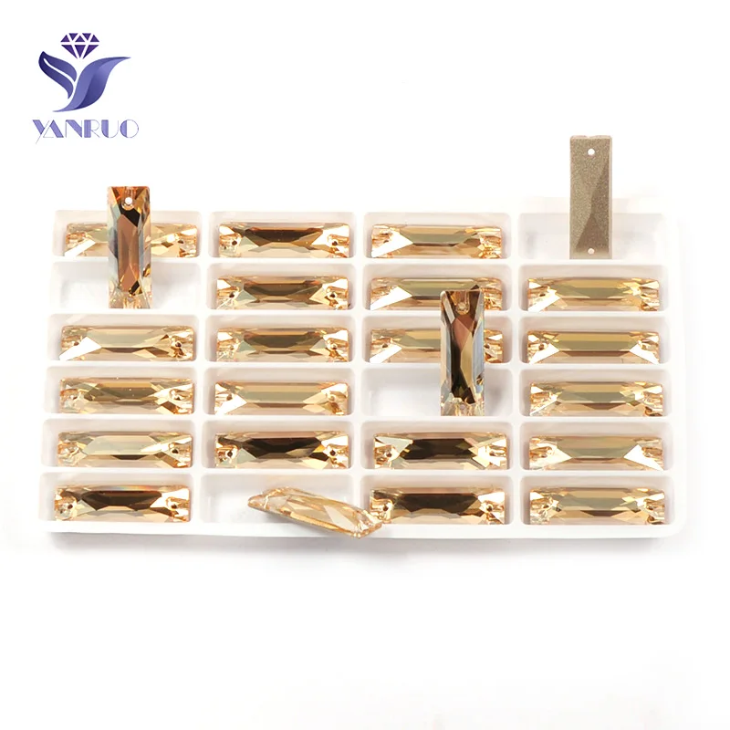 YANRUO 3255 хрустальные золотые тени плоские стразы AAAAA Золотые камни аппликация из