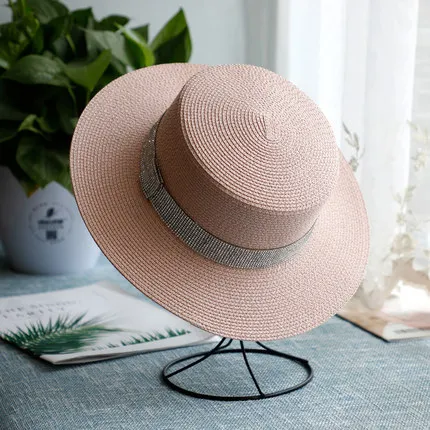 Осенне-летняя пляжная шляпа для родителей и ребенка, Женская Повседневная Панама, шляпа для женщин, плоский бант края Соломенная шляпка для девочек, шляпа от солнца
