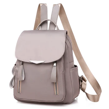 

Women Bag Backpack Solid Tassel Mochila Oxford Cloth Black Backpack Women Mochila Feminina Travel Compact Bag Women Gift