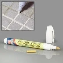 Calafateo creativo lechada y lechada-Aide marcador de azulejos de cerámica Reface Repair Pen blanco Reversible plumín THIN889