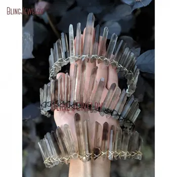 

Halloween Costum Smoky Quartzs Crown Tiara Goth Crown Witch Crown Wicca Maleficent Halloween High Priestess HJ28785