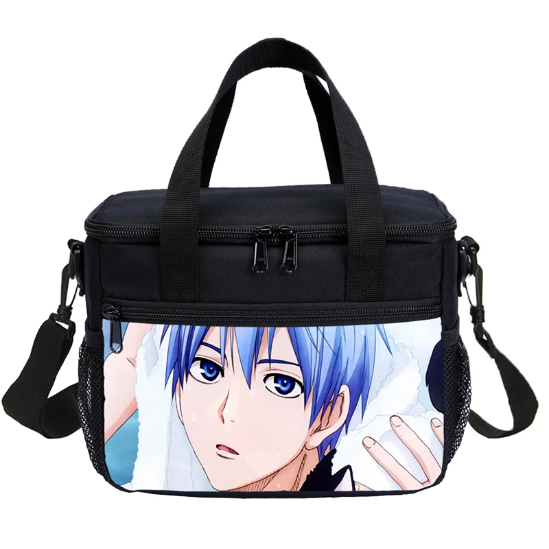 Kuroko, баскетбольные сумки для ланча для женщин, модные портативные термоизолированные ланч-боксы, сумка-тоут, Bolsa, Ланч-бокс для детей, школьная - Цвет: Небесно-голубой
