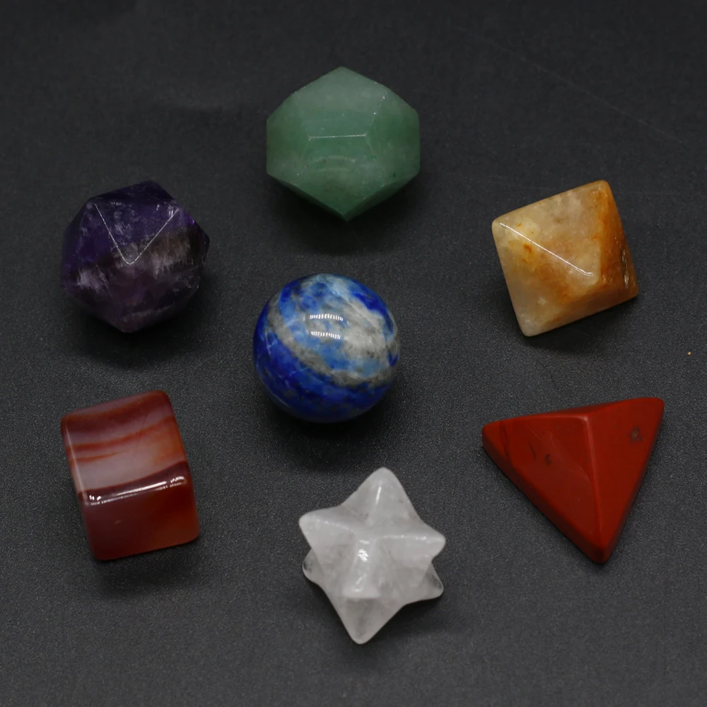 새로운 크리스탈 Merkaba 자연석 Merkabas Wiccan Reiki 치유 차크라 보석 동상 DIY 쥬얼리 홈 인테리어 선물 7PCS 수집