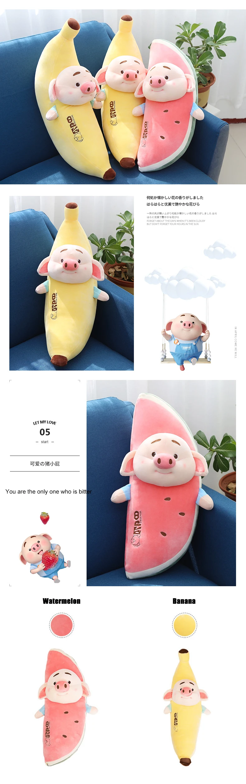 Оригинальная авторизация Kawaii pig small fart плюшевые игрушки Kawaii throw pillow