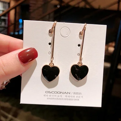 Серьги-клипсы, не пирсинг, для женщин, Ретро стиль, супер сказочные серьги, простые длинные серьги, Осень-зима, темпераментные серьги - Окраска металла: EJ17-15