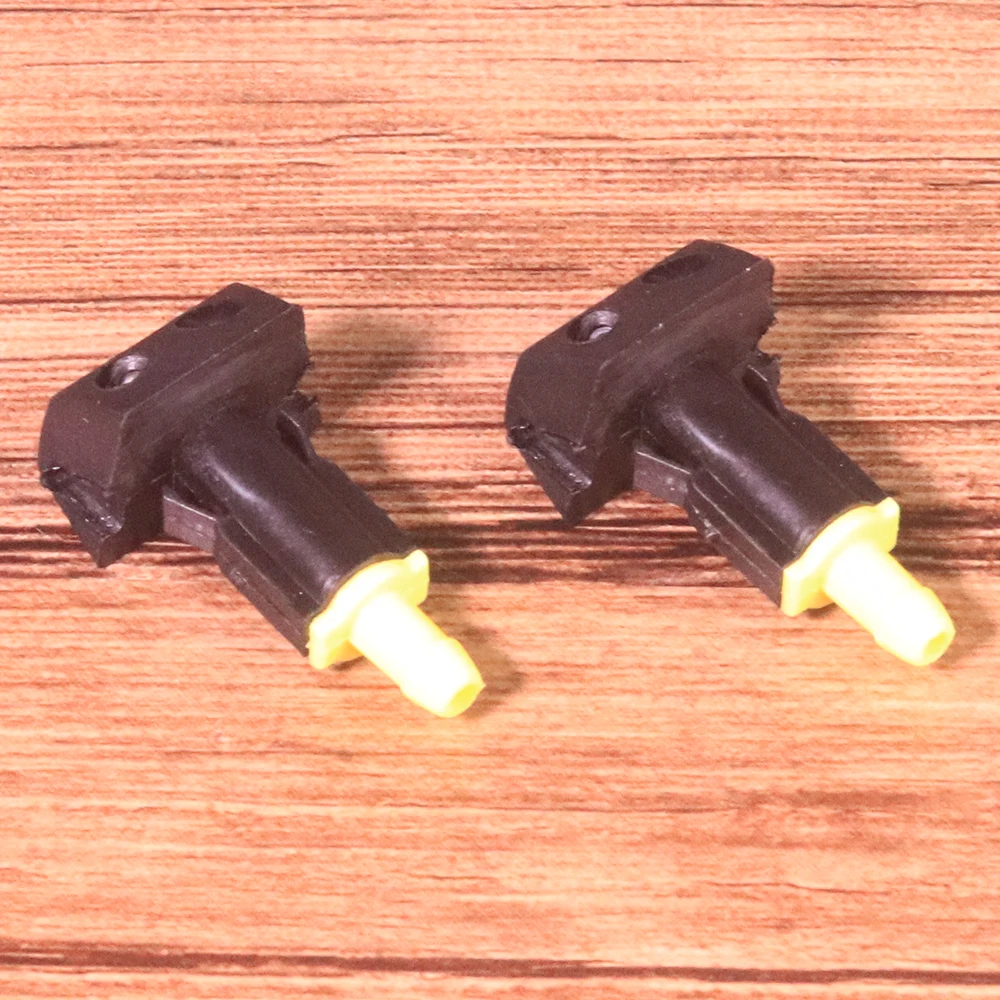 Wooeight 2Pcs Car Black Plastic Windshield Washer Wiper Water Spray Nozzle Fit for TIIDA Nissan Exterior Auto Accessories (6)
