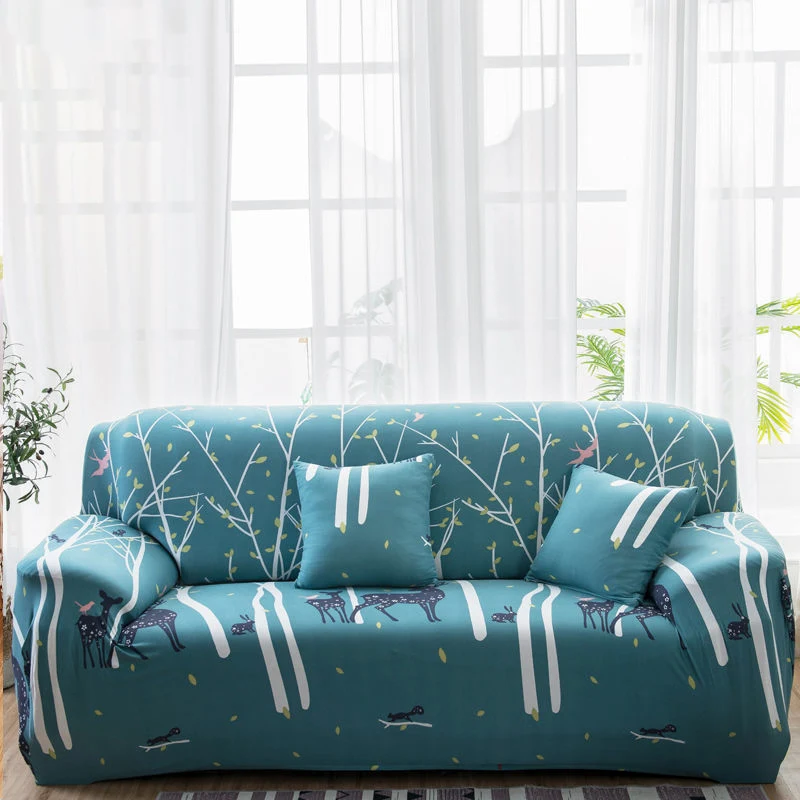 

Elastic printing sofa cover multicolor living room sofa chair home decoration 1/2/3/4 seat pet stretch polyester sofa cover
