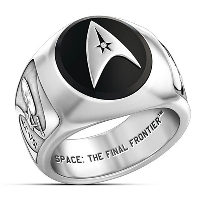 Men's Space Inlaid Ncc Stars Star Trek Zircon Adventurer Astronaut Ring  Punk Pop Ring Motorcycle Hip Hop Fashion Jewelry Gift - AliExpress