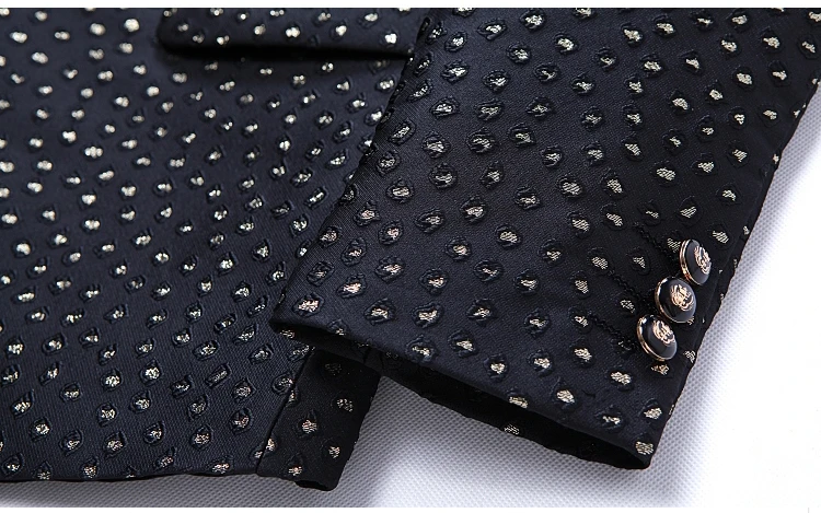 Mens Blazers Casual Terno Masculino Fashion Print Blazer for Men Elegant Single Breasted Stylish Black Velvet Blazer Hombre Q749