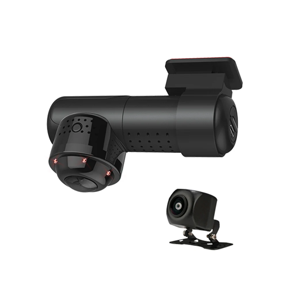 Τηλέφωνο DVR αυτοκινήτου Κινητό WiFi Connect Dashcam 4K 2160P HD 360° Πανόραμα Sony IMX326 Dual Lens 24H Parking Monitoring Video Recording_voghion.com