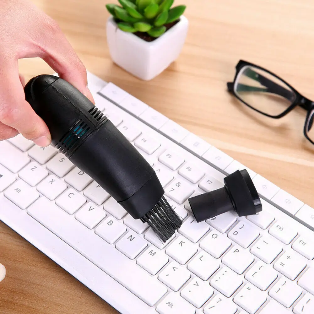 Black B-полезная мини компьютерная клавиатура USB вакуумные Офисные Компьютерные очистители клавиатура щетка для Ноутбука Чистящие Инструменты Портативный пылеочиститель - Цвет: Black