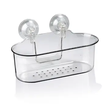 

Bathroom Shower Basket with Strong Suction Cup Kitchen Storage Shelf Organizer K1MF