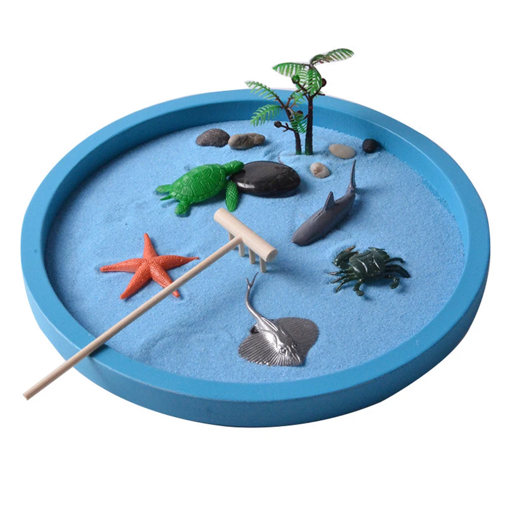 Mini Sandbox Miniature Zen Garden Sand Toys Play Kit With Sand