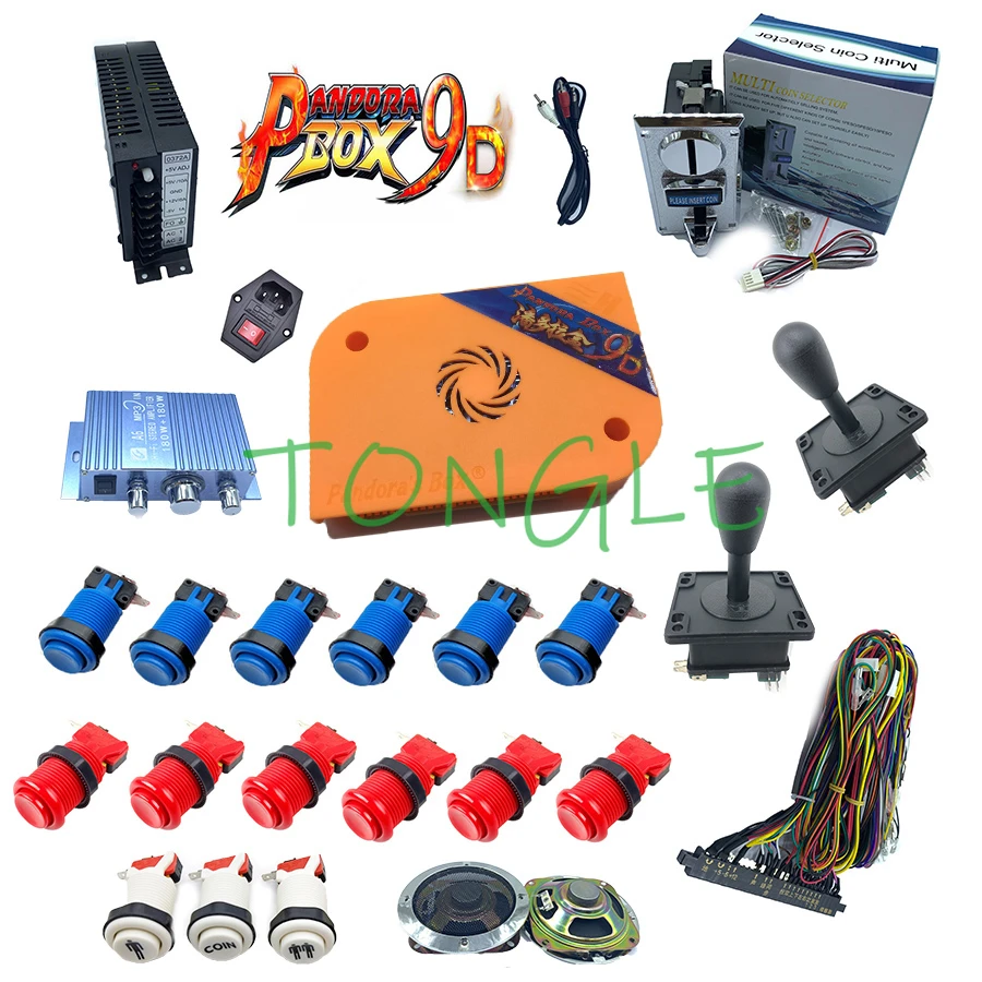Pandora box 9D 2500 in 1 arcade version whit copy America  button,(happ)joystick,power,speakers jamma game board HDMI VGA DIY|Coin  Operated Games| - AliExpress