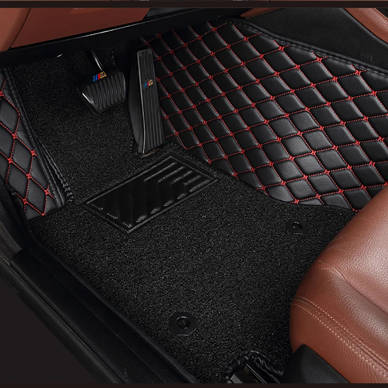

custom Double layer car floor mats for peugeot 307 sw 508 308 407 sw RCZ 206 2008 3008 4008 5008 408 107 301car mats 5 seat