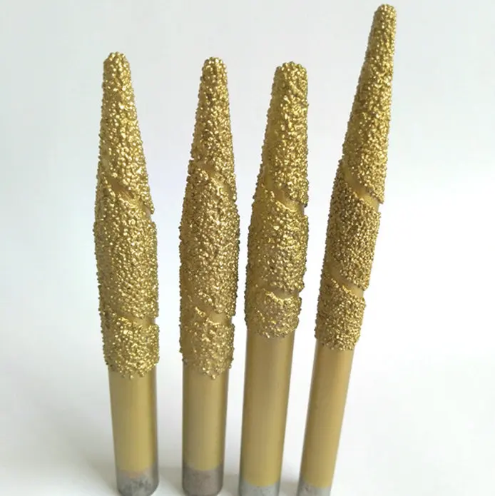 

10/12/16mm V Carving Taper Ball Nose End Mill Stone Tools CNC Engraving Router Bits Diamond Milling Cutters for Stone Marble 1pc