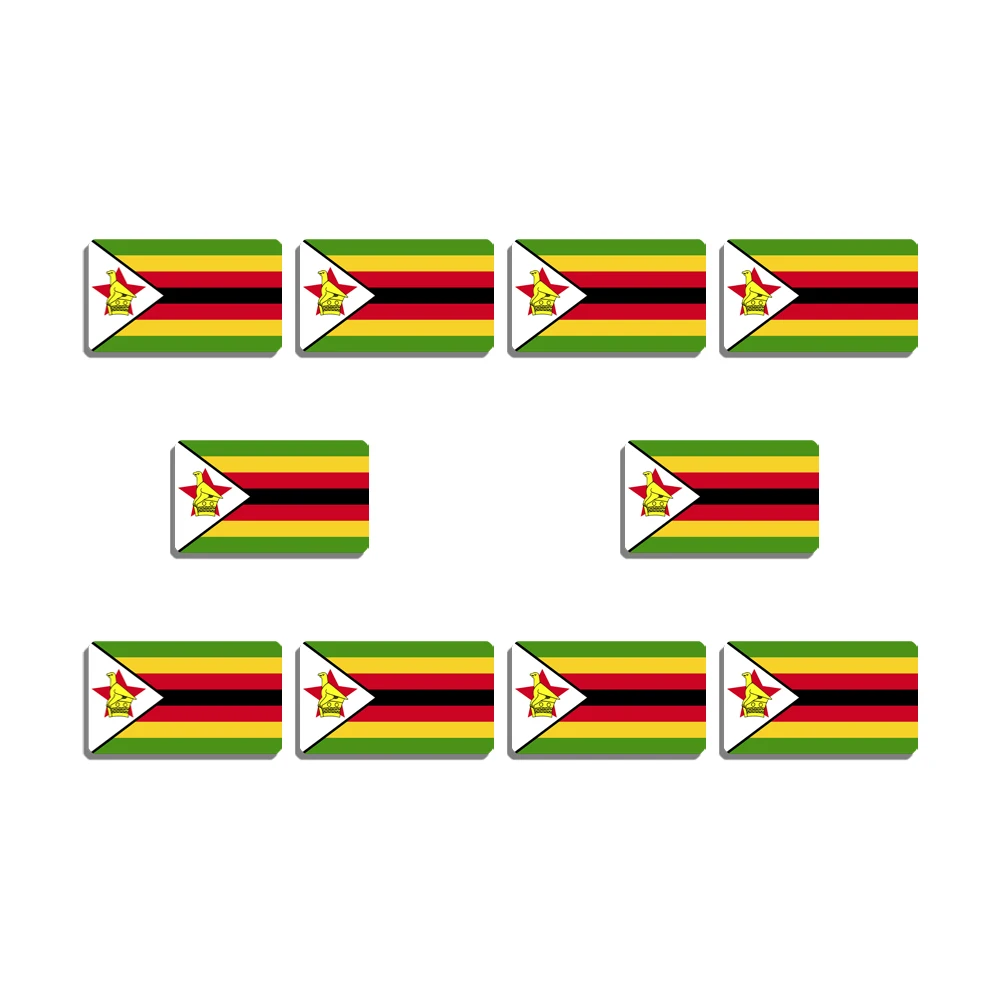 

10Pcs zimbabwe Flag Brooch Vintage Lapel Pins For Backpacks Hat Clothes Patriotic Trinket Acrylic Jewelry Badges
