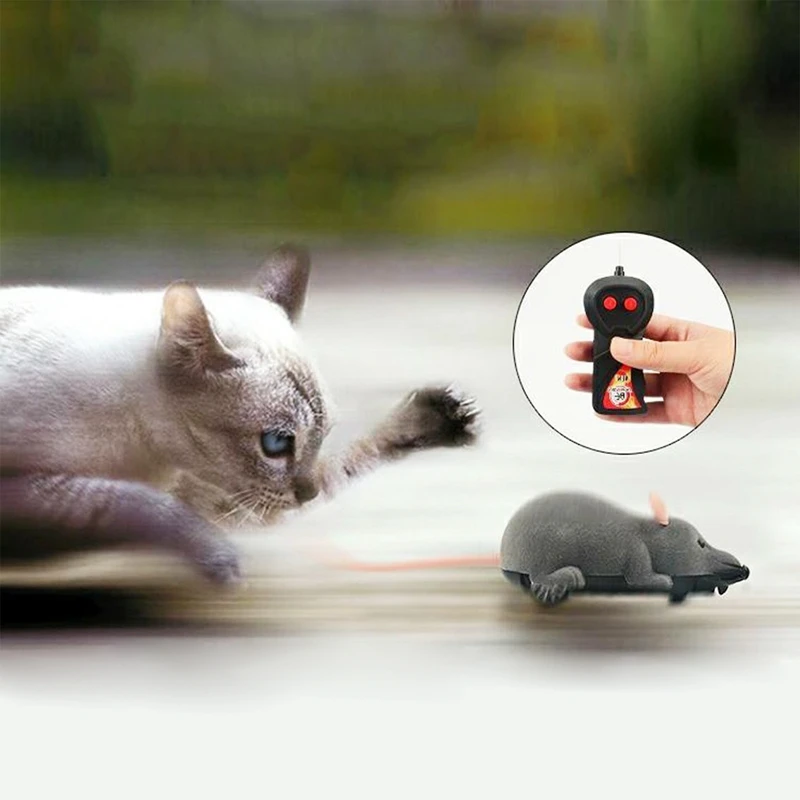 

Wireless Remote Control RC Electronic Rat Mouse Mice For Cat Dog Pet Funny Toy
