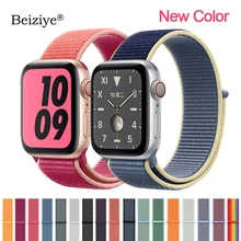 Нейлоновый спортивный ремешок для Apple Watch Band 4 5 40 мм 44 мм нейлоновый мягкий Тканый браслет для iWatch Band 38 мм 42 мм серия 5 4 3 2 1