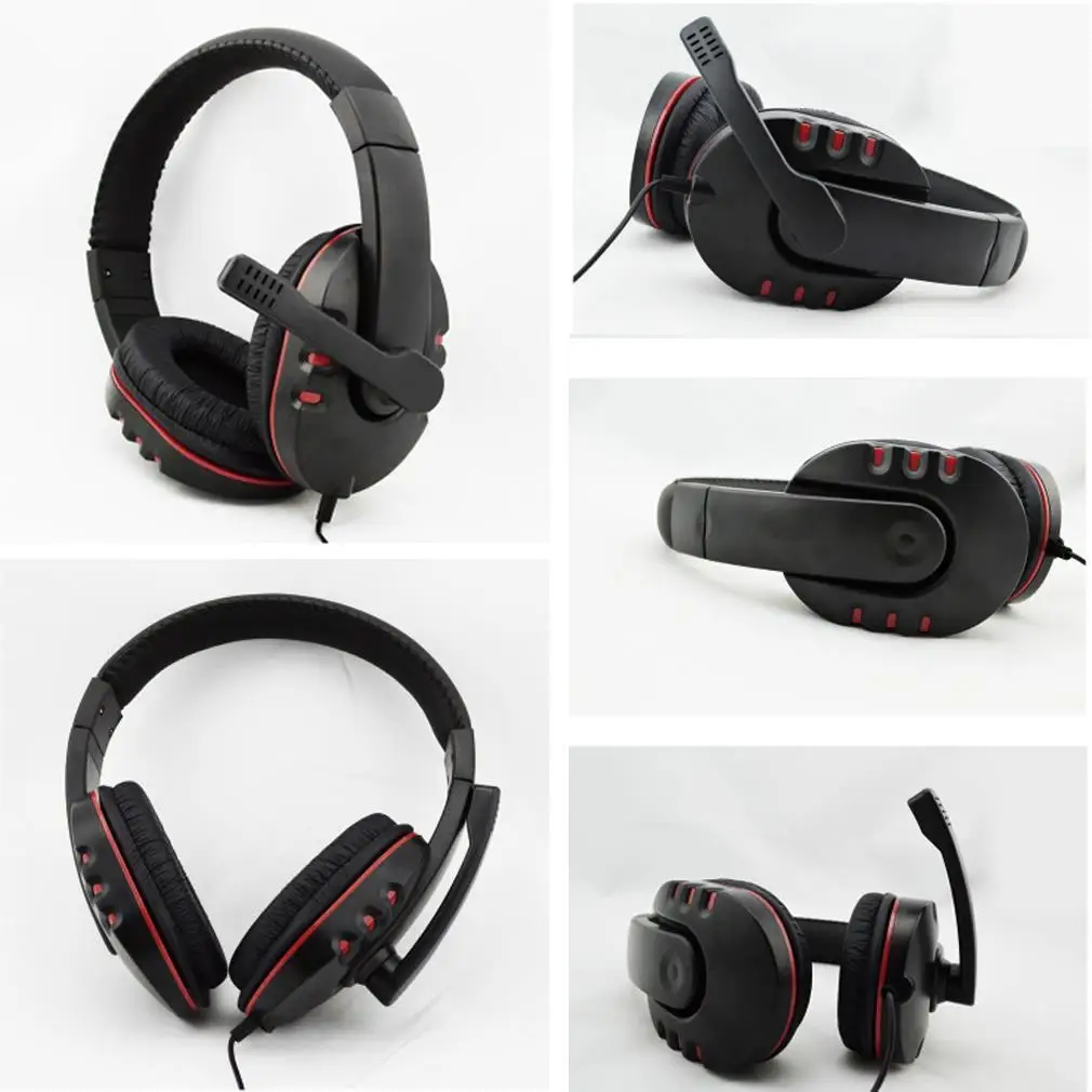 Wired Headphone 3.5mm Gaming Headset Headphone Earphone Music Microphone For PS4 Play Station 4 Game PC Chat