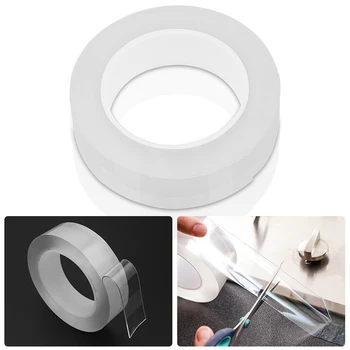 

3M/5M Multifunctional Double Sided Tape Nano Transparent No Trace Acrylic MagicTape Cleanable Reuse Waterproof Adhesive Tape