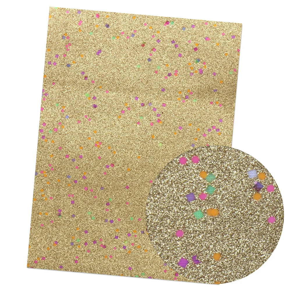 Cheer лук 22*30 см блестящие кожаные листы Красочные Блестки Синтетическая кожа ткань для бантов DIY сумки ручной работы Лоскутные материалы - Цвет: 690 gold