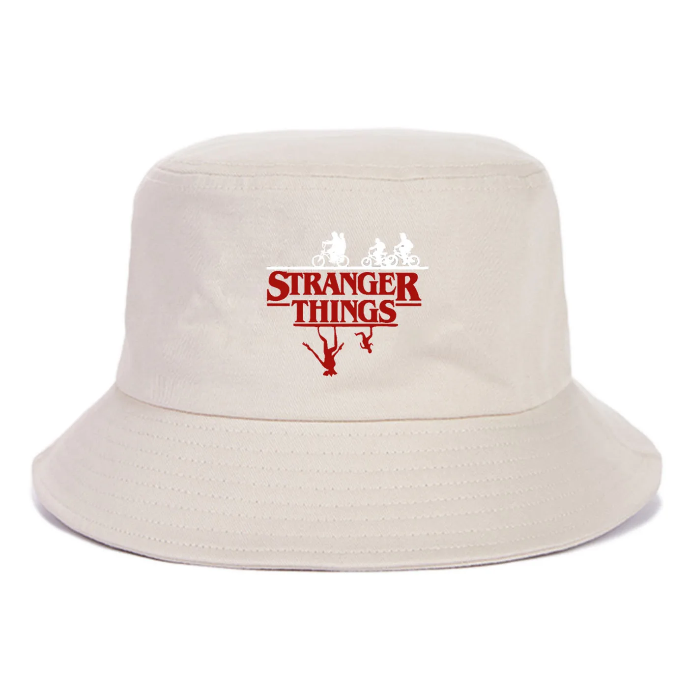 Chapeau De Pêcheur En Coton-lin Avec Motif Chat - Large Bord, Protection Solaire, Pour Femme Beige - 2
