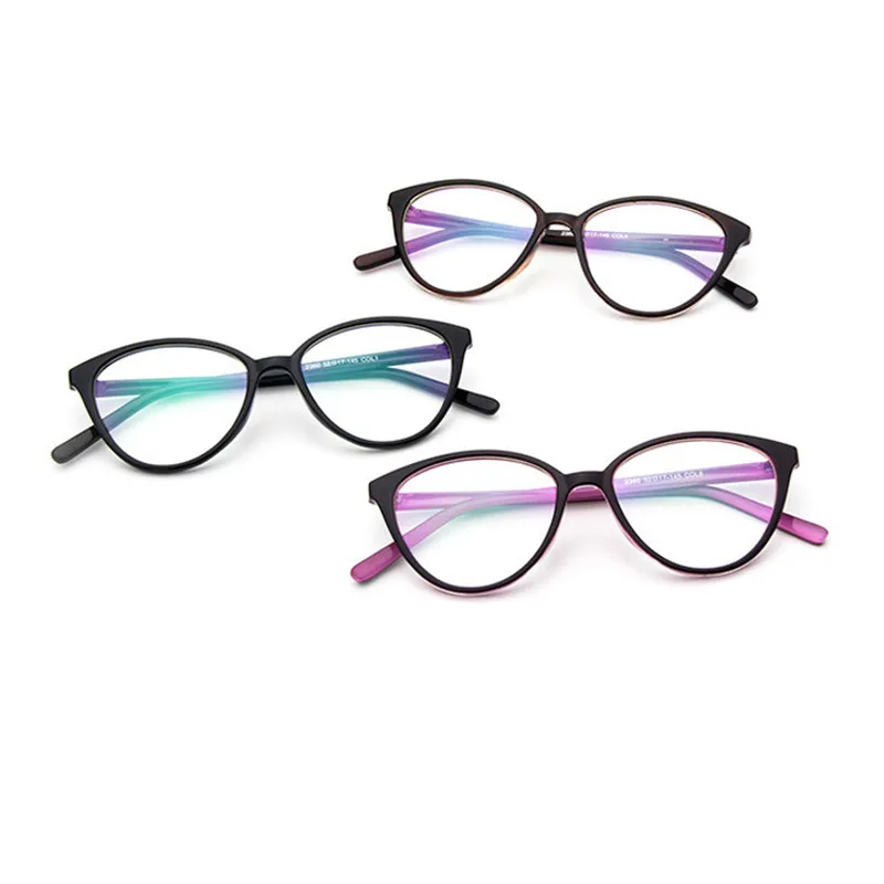 Zilead Retro Cat Eye Clear Lens Spectacle Frame Brand Women Blue