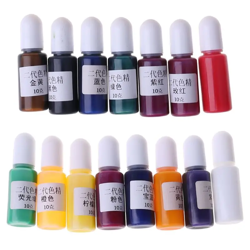 

15 Colors Epoxy Pigment Translucent Liquid Resin Colorant Each 0.35oz Epoxy Resin for Resin Jewelry DIY Crafts Art Making