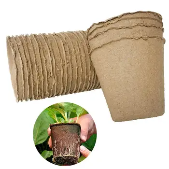 

TPFOCUS Garden Supplies Flowerpot Vegetable Fruit Pots 8*8CM Biodegradable Pulp Tool Nursery Cup