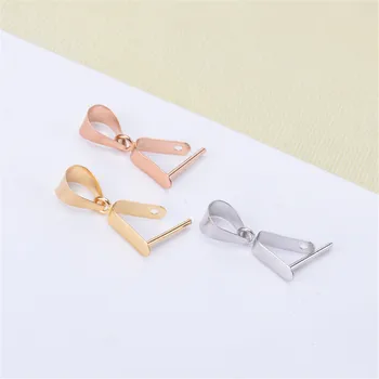 

G18K Yellow Gold Pendant Clip Clasp Pinch Bail Pendant Connectors Bail Beads Jewelry Findings DIY Jewelry Accessories