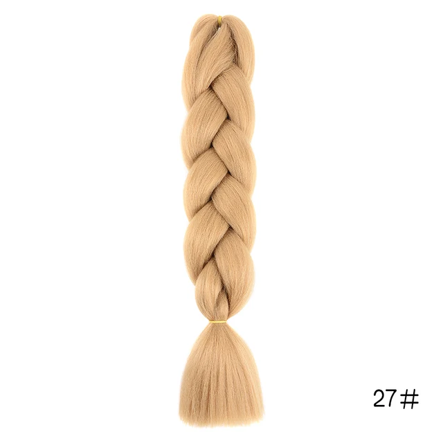 Hair Braid Synthetic Jumbo False Braid Pre Stretched Afro Wholesale Ombre Braiding Hair Extensions  Color Dreadlocks 4/27HL