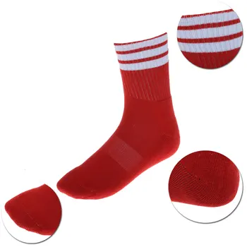 

2x Men Breathable Football Soccer Socks Baseball Hockey Thicken Sports Socks Red