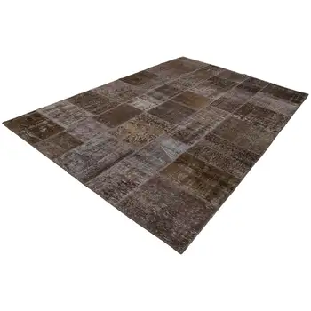 

197x300 Cm Brown Handmade Patchwork Rug-6x10 Ft