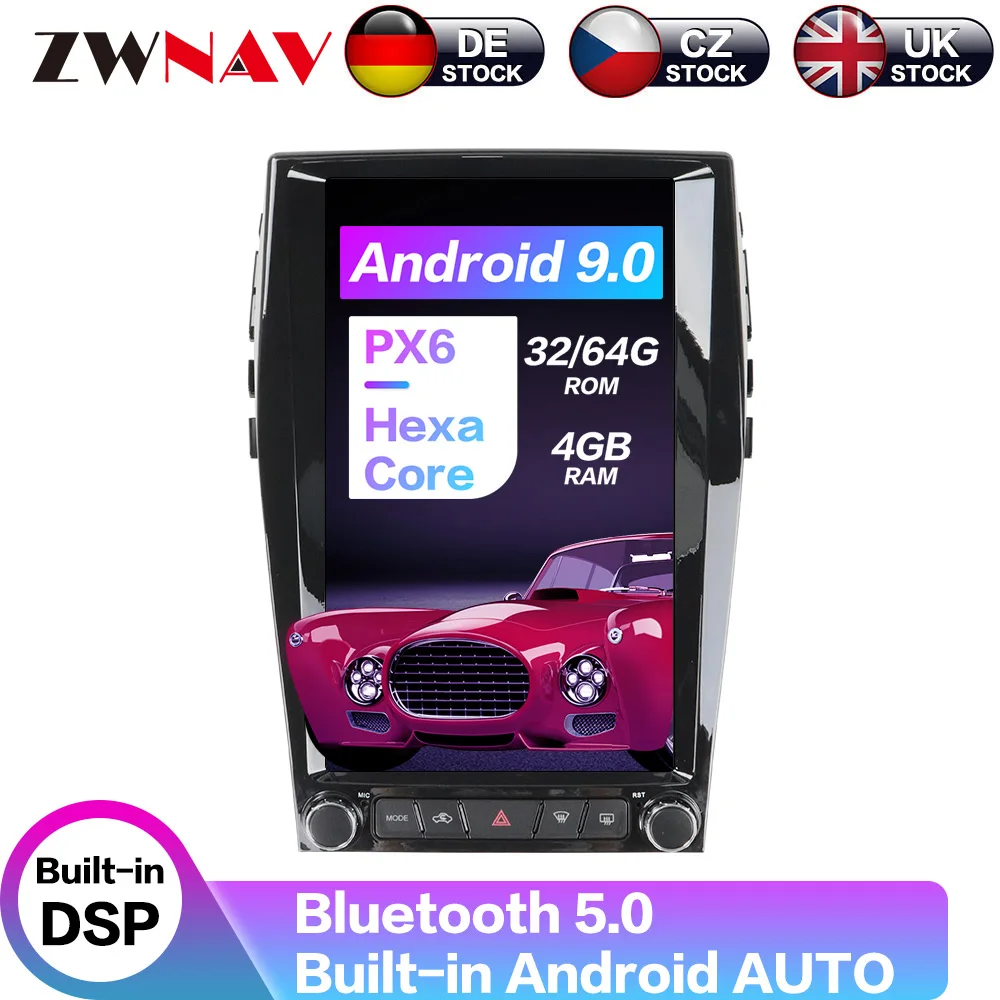 

13.6" Carplay DSP Android PX6 Vertical Tesla Screen Radio Car Multimedia Player Stereo GPS Navigation For Ford Edge 2015-2018