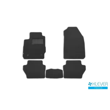 

Floor mats Klever premium Ford Fiesta 2015, cotton, gray, 5 PCs