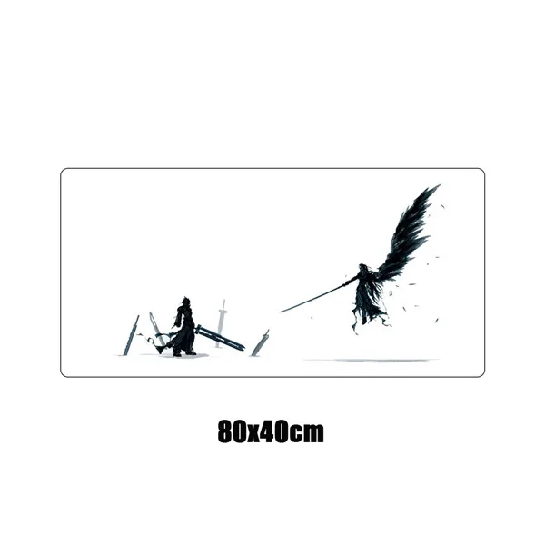 80x40cm Большой игровой коврик для мыши Final Fantasy Duel XXL коврик мыши с фиксируемым краем прочный нескользящий коврик для клавиатуры стол для портативного компьютера ноутбука коврик - Цвет: 80x40cm