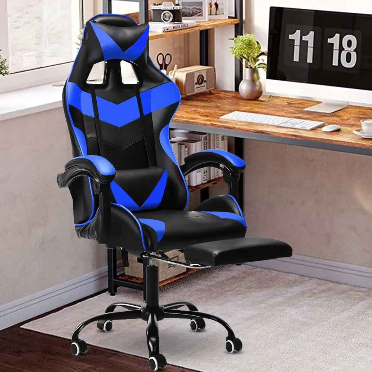Leather Office Gaming Chair Home & Cafe Racing Chair WCG Gaming Ergonomic Chair 