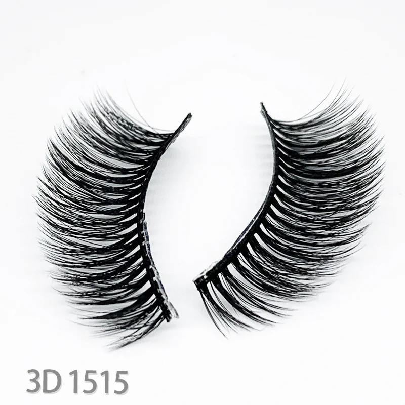 Mink 5 Pairs Soft and Natural Black Mink Eyelashes Korean False