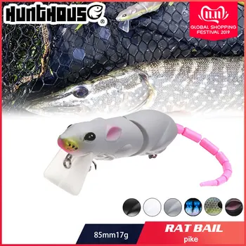 

Hunthouse hard fishing lures rat bait leurres for bass pike trout jointed bait pro Lure hard swimbait predator pro bbz-1 rat