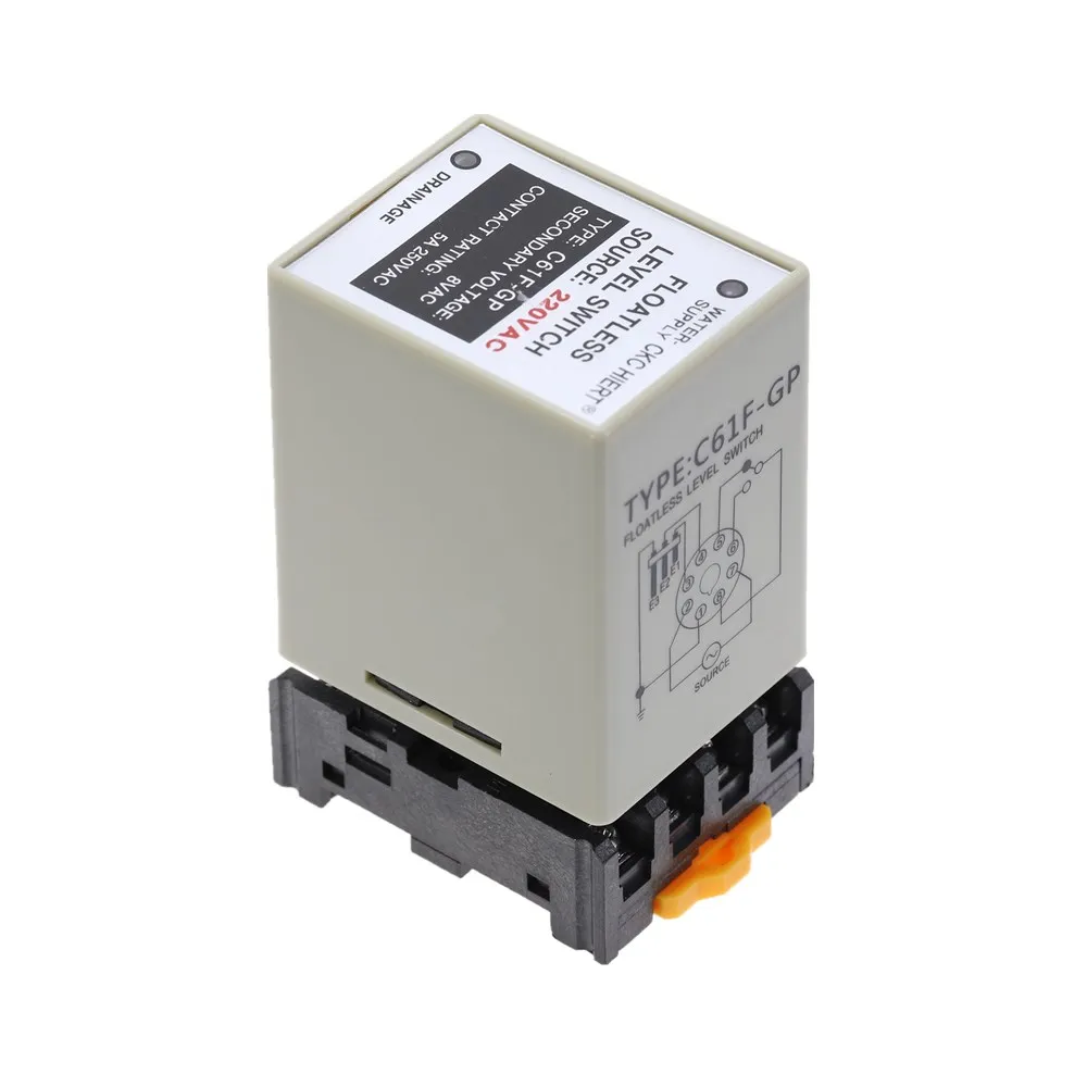 C61F-GP AC220V реле уровня беспоплавковый выключатель регулятора уровня c61f-gp регулятор уровня воды переключатель насоса автоматически переключается с базой