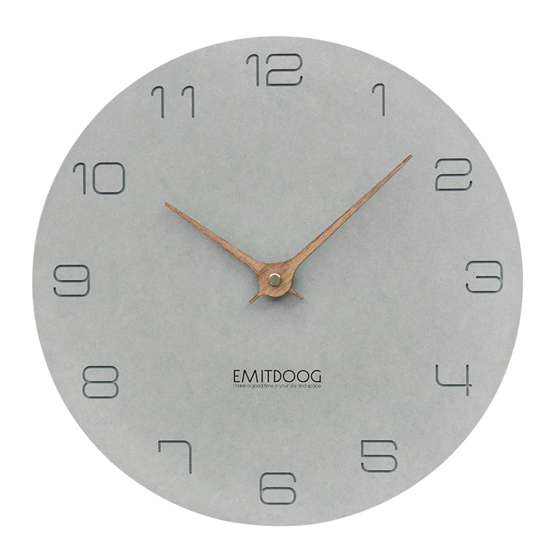 Creative Silent Wall Clock Simple Wooden Vintage Wall Clock Mechanism for Children Reloj Decorativo Wall Watch Home OO60WC