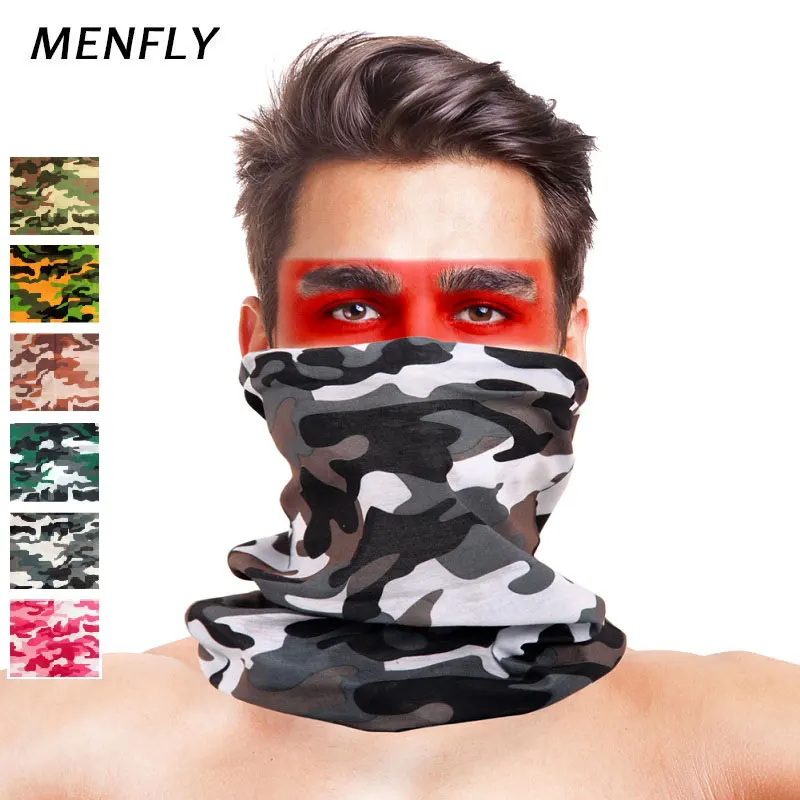 

MENFLY Tactical Camouflage Bandana Motorcycle Bike Riding Protection Headscarf Camping Hiking Protective Face Towel Camo Scarf