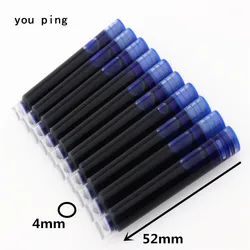 Premium Disposable Fountain Pen Ink Cartridges - Pack of 10 for School and Office Stationery (Blue)