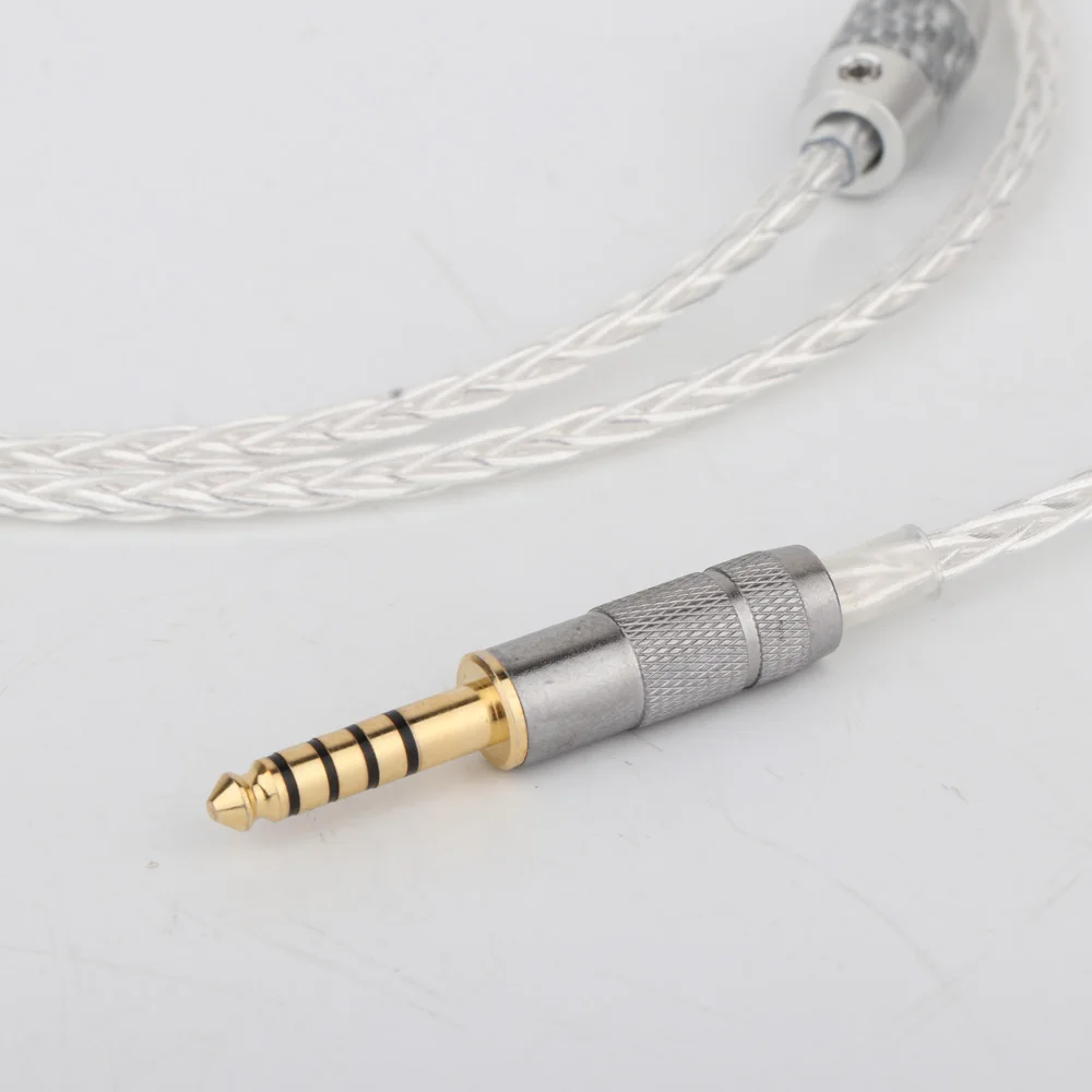 7N Silver Plated Replacement Headphones Cable Audio Upgrade Cable Carbon Fiber Right Angle 2 5mm TRRS to Two 3 5MM