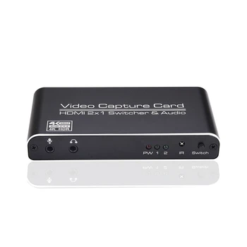 

HD 1080P 4K HDMI Video Capture Card HDMI 2X1 Loop Video Capture Game Record Live Streaming Broadcast Local Loop Out