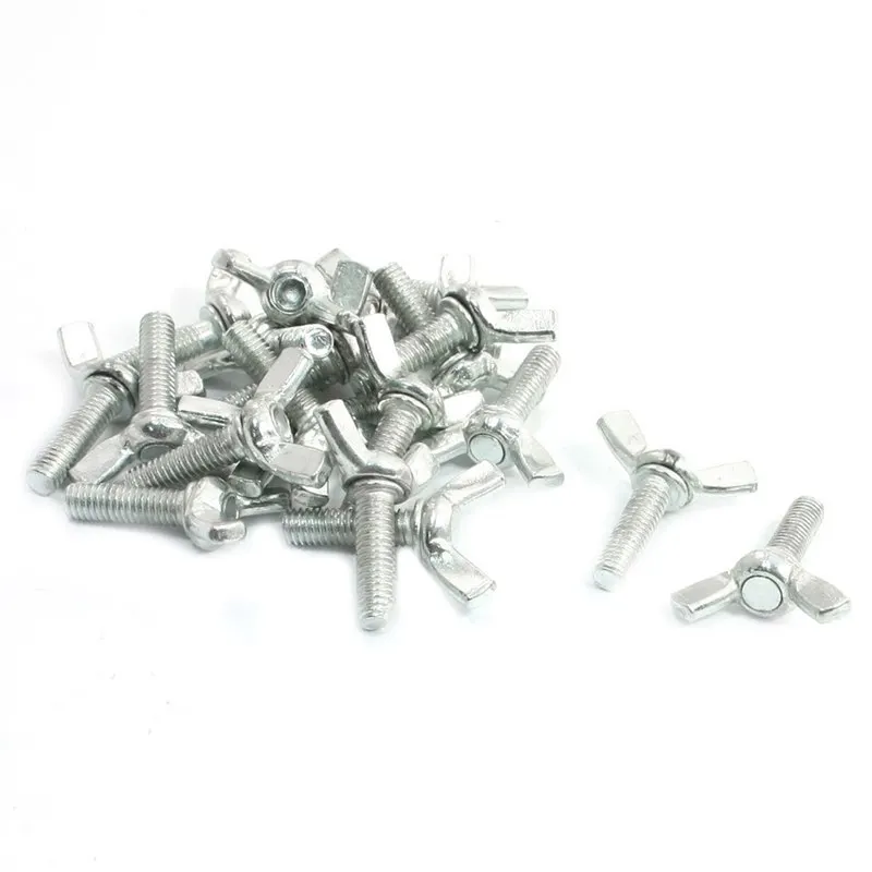 

20 x Spare thumbscrews M6 x 20 mm, for pool air purifier, silver colored
