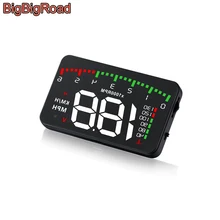 BigBigRoad Car Hud Display For Peugeot 308S RCZ Traveller 107 108 4007 608 Pick Up Rifter Windshield Projector Overspeed Warning